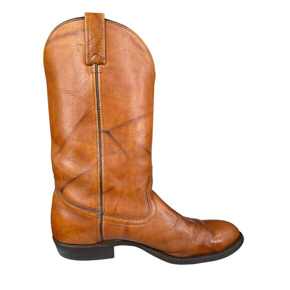 Vintage Bermans Mens Marbled Brown Western Cowboy Boot Size US 10 D - Picture 4 of 11